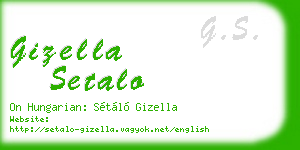 gizella setalo business card