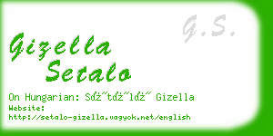 gizella setalo business card